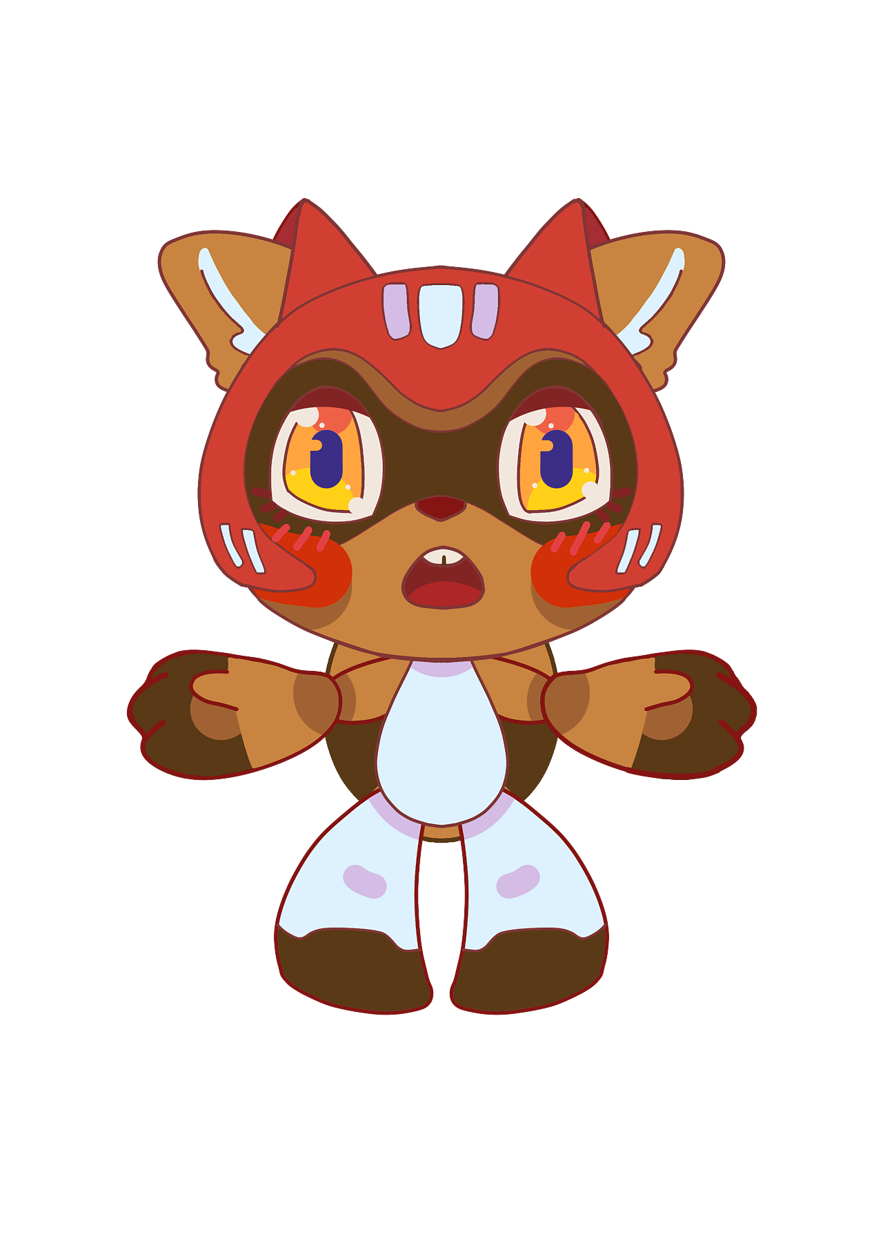 原创ip形象2022北京冬奥会吉祥物q版形象