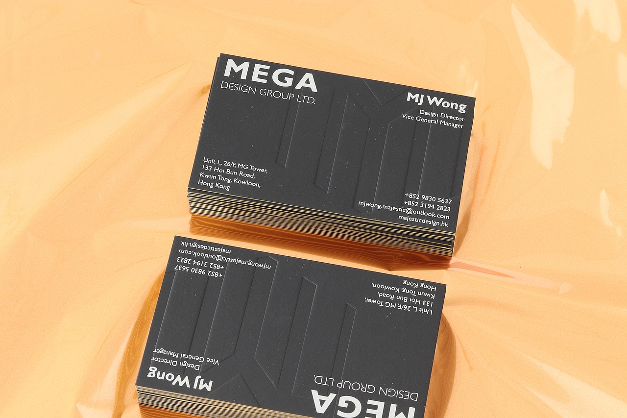 【温度名片】700g夹层贵族黑触感无色凹凸工艺展示