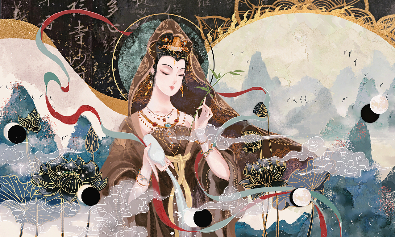 观音菩萨（图ZMjAzMTQ0OTcy） - 创作习作 - 站酷设计师羊腿子原创素材 - 站酷ZCOOL