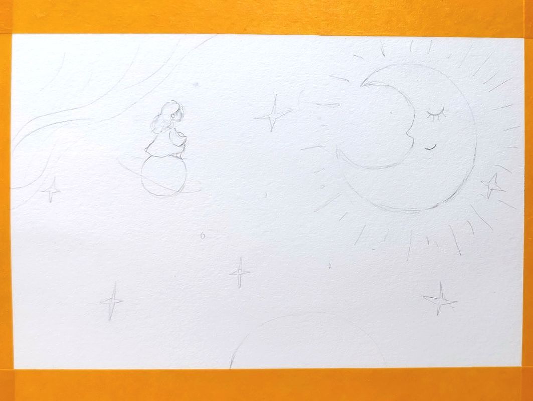 视爵水彩高级灰9月打卡——长安宫乐