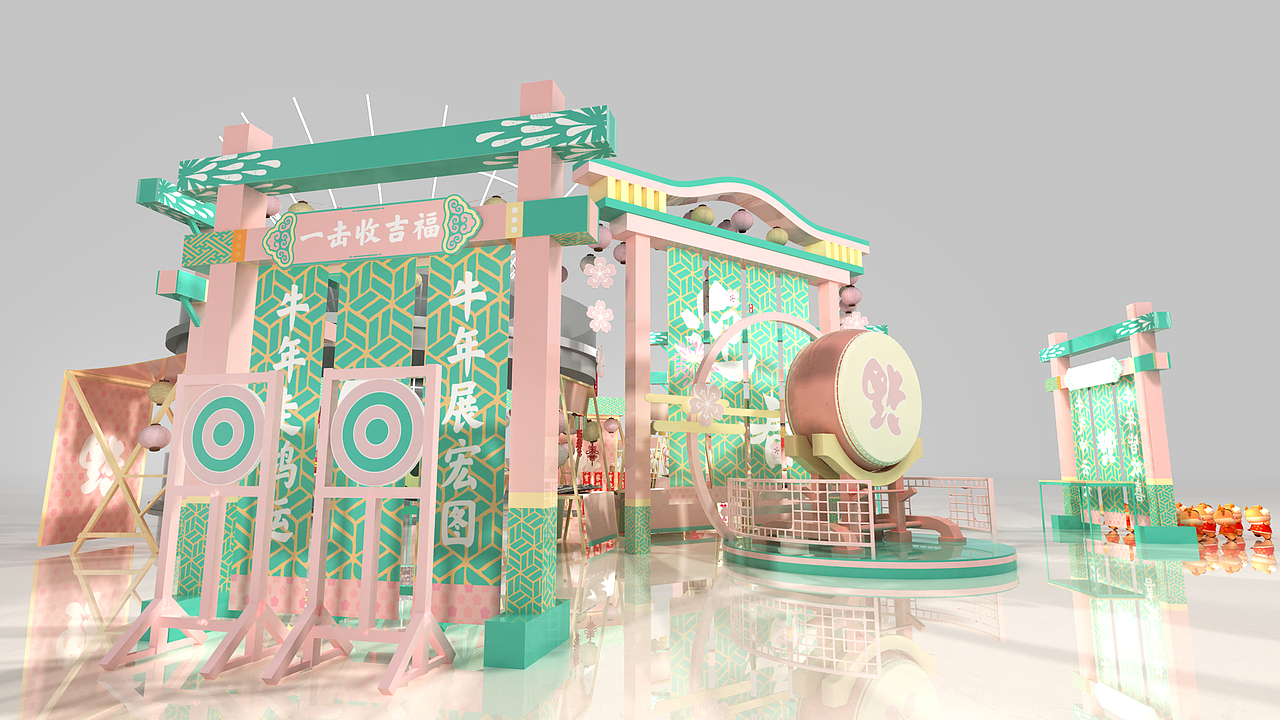 牛年新年集市 #和风来袭#（图ZMjQwNTc0NTA4） - 场景 - 站酷设计师一昂杨young原创素材 - 站酷ZCOOL