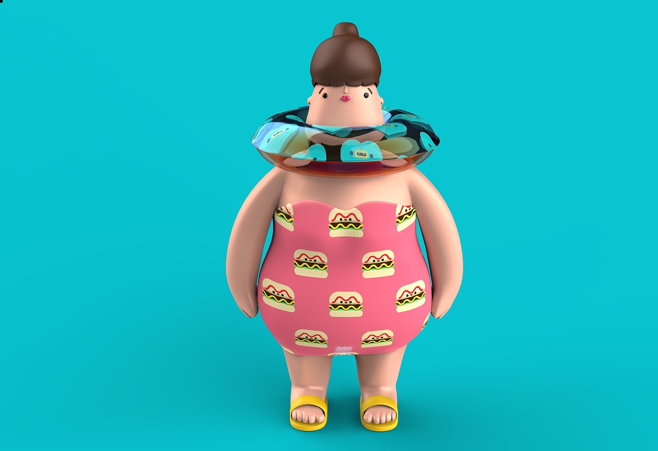 fashion girl 卡通建模 rhino-ts-ps