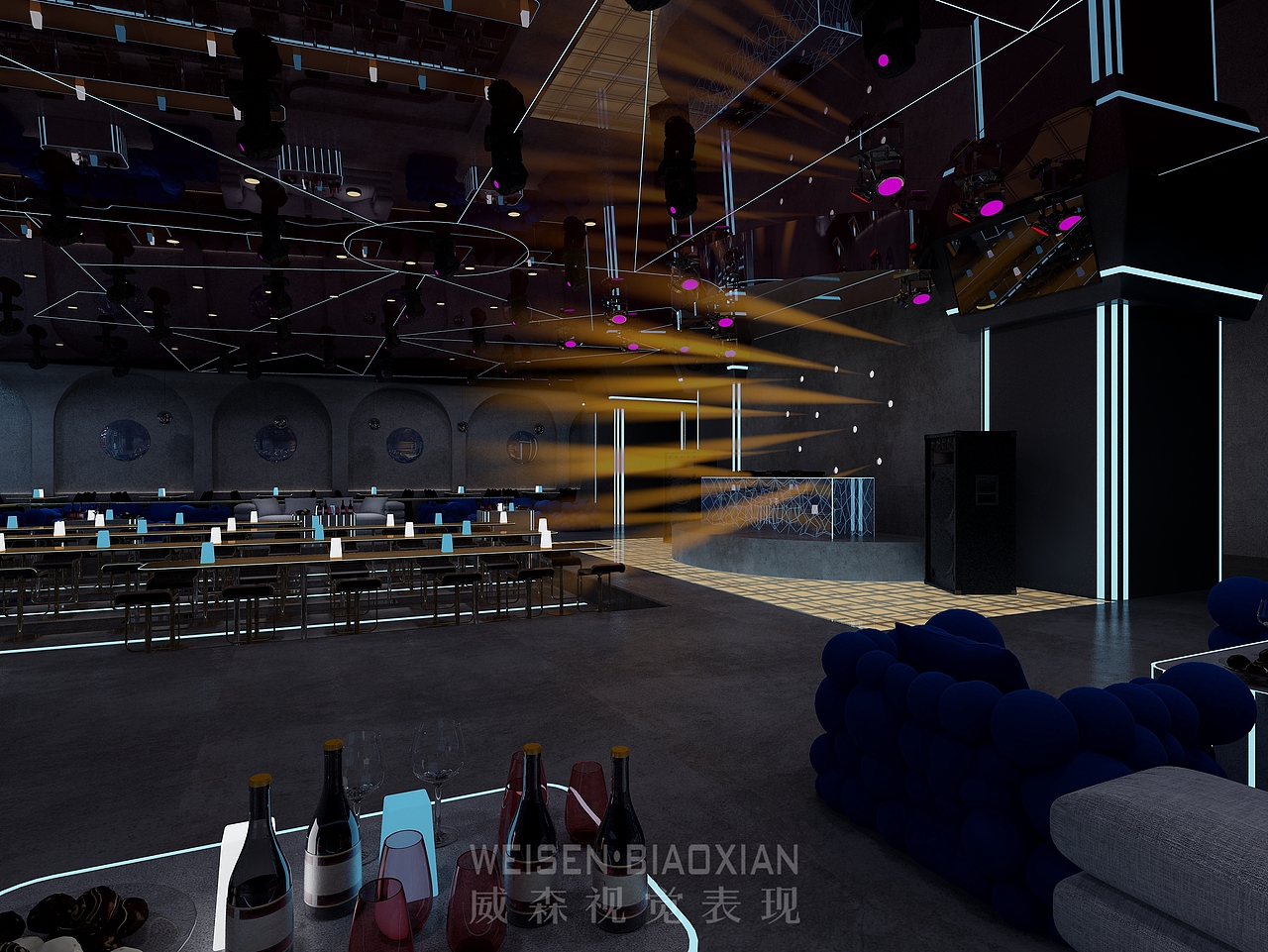 KTV酒吧，暗黑系（图ZMjA0MDYwMTA4） - 家装设计 - 站酷设计师顾二狗原创素材 - 站酷ZCOOL