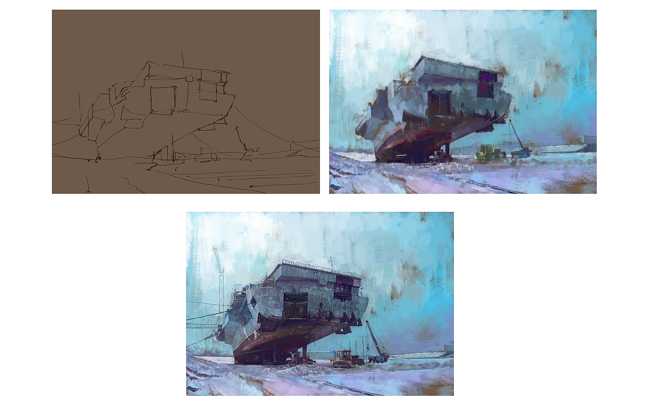 CG风景《森林习作》《秋天森林！》《废弃船船短期》（图ZMjUxMzI5MDMy） - 创作习作 - 站酷设计师地球猫猫教原创素材 - 站酷ZCOOL