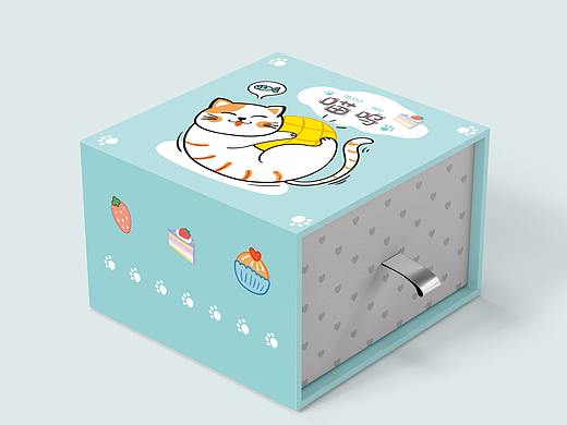 包装插画设计 阿茹插画 可爱猫咪 可爱猫卡通
