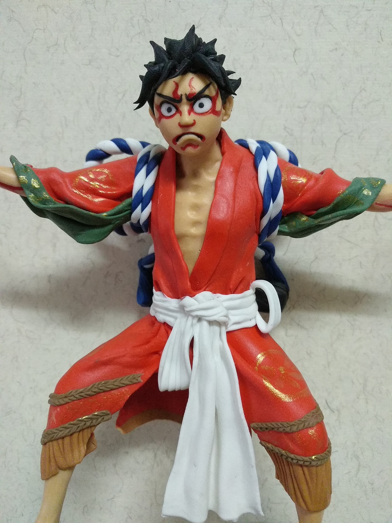 塑新斋潘纪坤手作彩塑之海贼王路飞粘土人偶