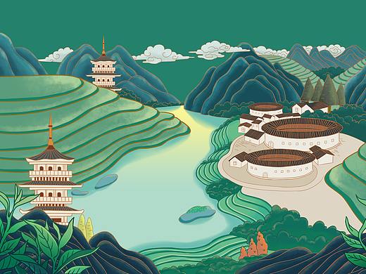 张一元-茶叶插画包装设计