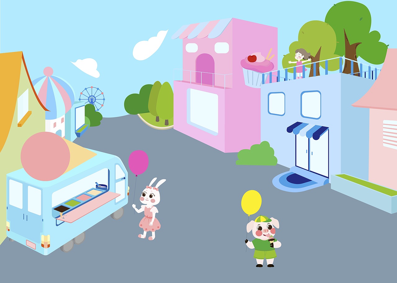 儿童节儿童教育/节日矢量场景人物插图（图ZMjI1Njc2NDMy） - 儿童插画 - 站酷设计师BINGNNN原创素材 - 站酷ZCOOL