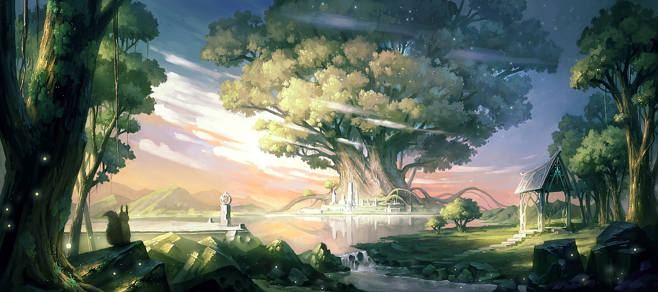 翡翠树----《我的回合》（图ZMTg1NjkwNTQ0） - 游戏原画 - 站酷设计师默然雨泽原创素材 - 站酷ZCOOL