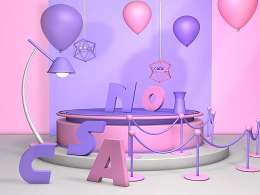 C4D场景搭建临摹练习