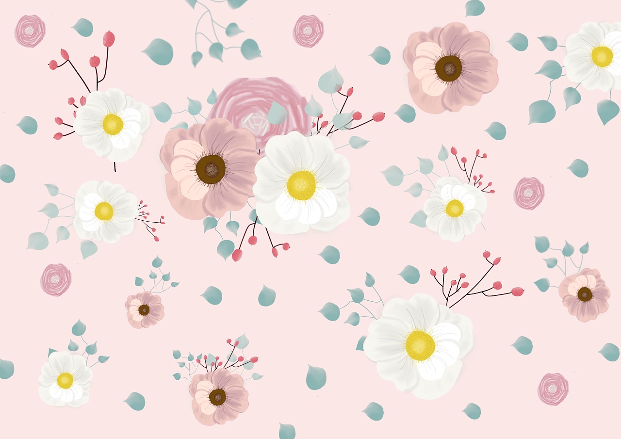   小清新花朵图案壁纸