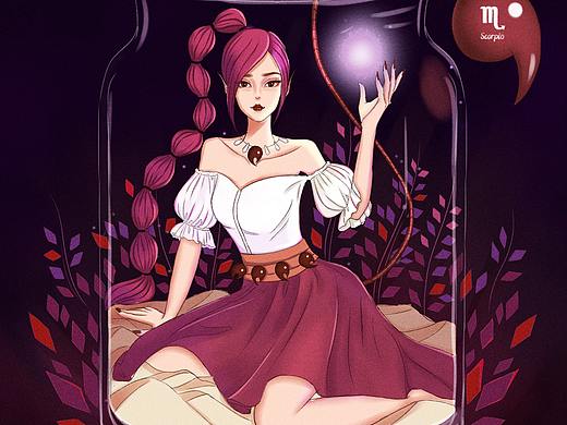 天蝎座小姐姐（个人主页-ZNDI4ODgzNzI=） - 创作习作 - 站酷设计师童话小栈栈主原创素材 - 站酷ZCOOL
