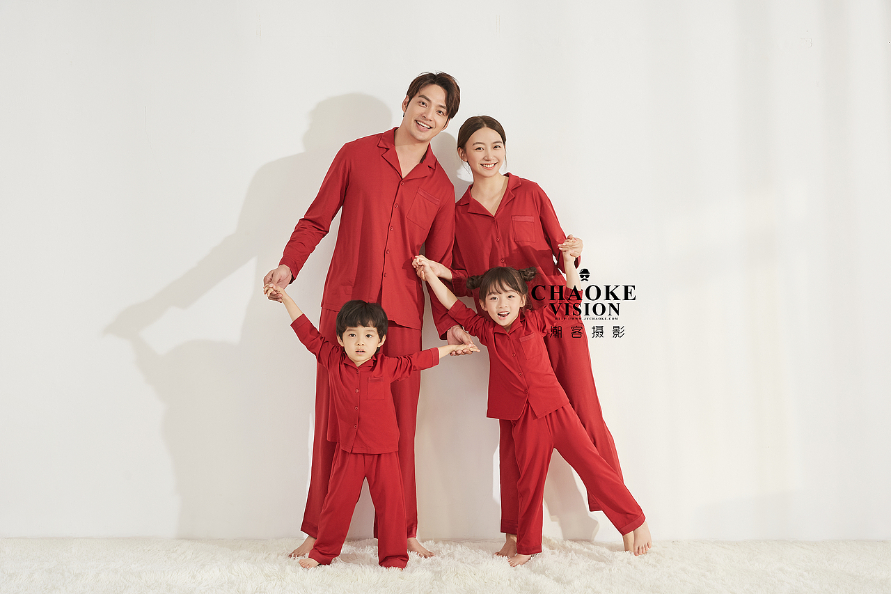 红红火火过大年松山棉家居服定制拍摄