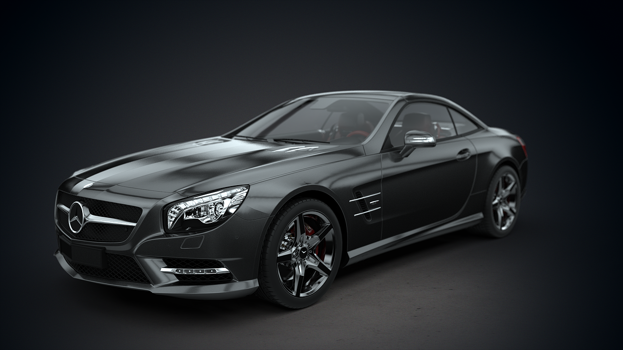 奔驰SL 350 2013-渲染练习