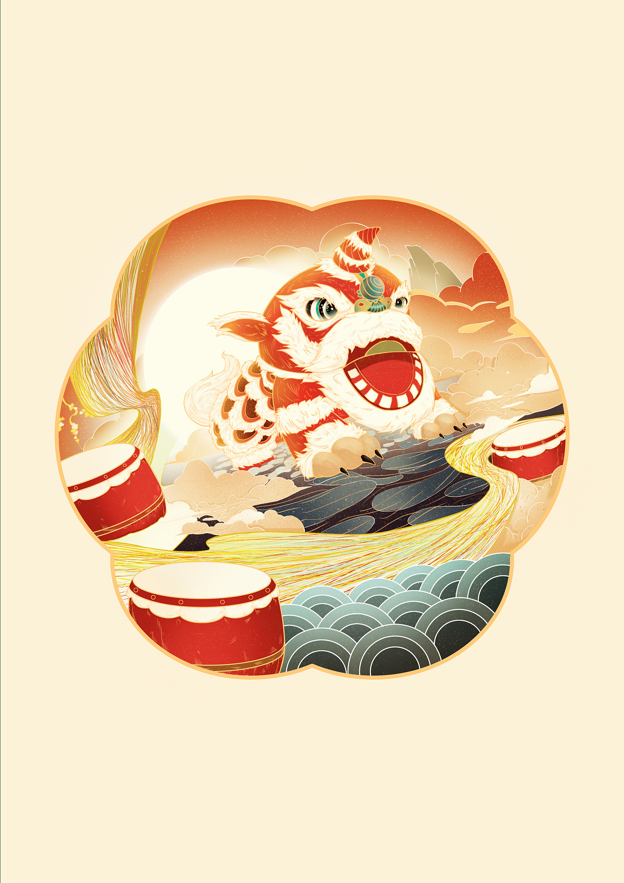 醒狮|插画|商业插画|熊喵先生 - 原创作品 - 站酷 (zcool)