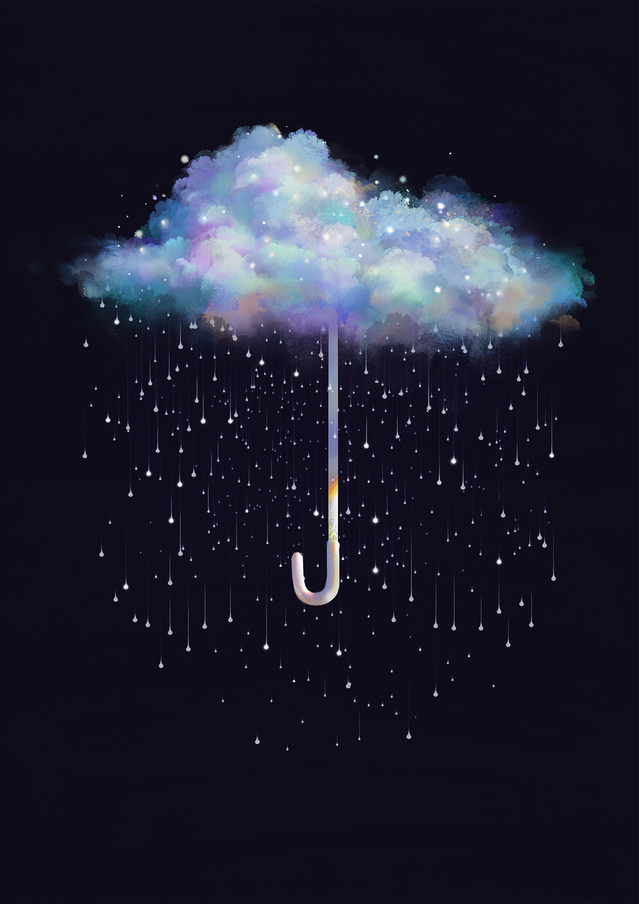 我有一把云朵伞,她可以把雨滴变成星辰。(003/365)