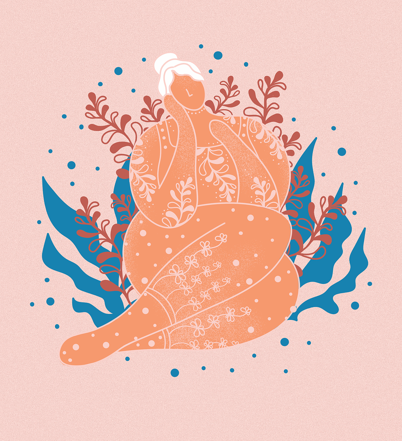 扁平风夸张人物系列插画