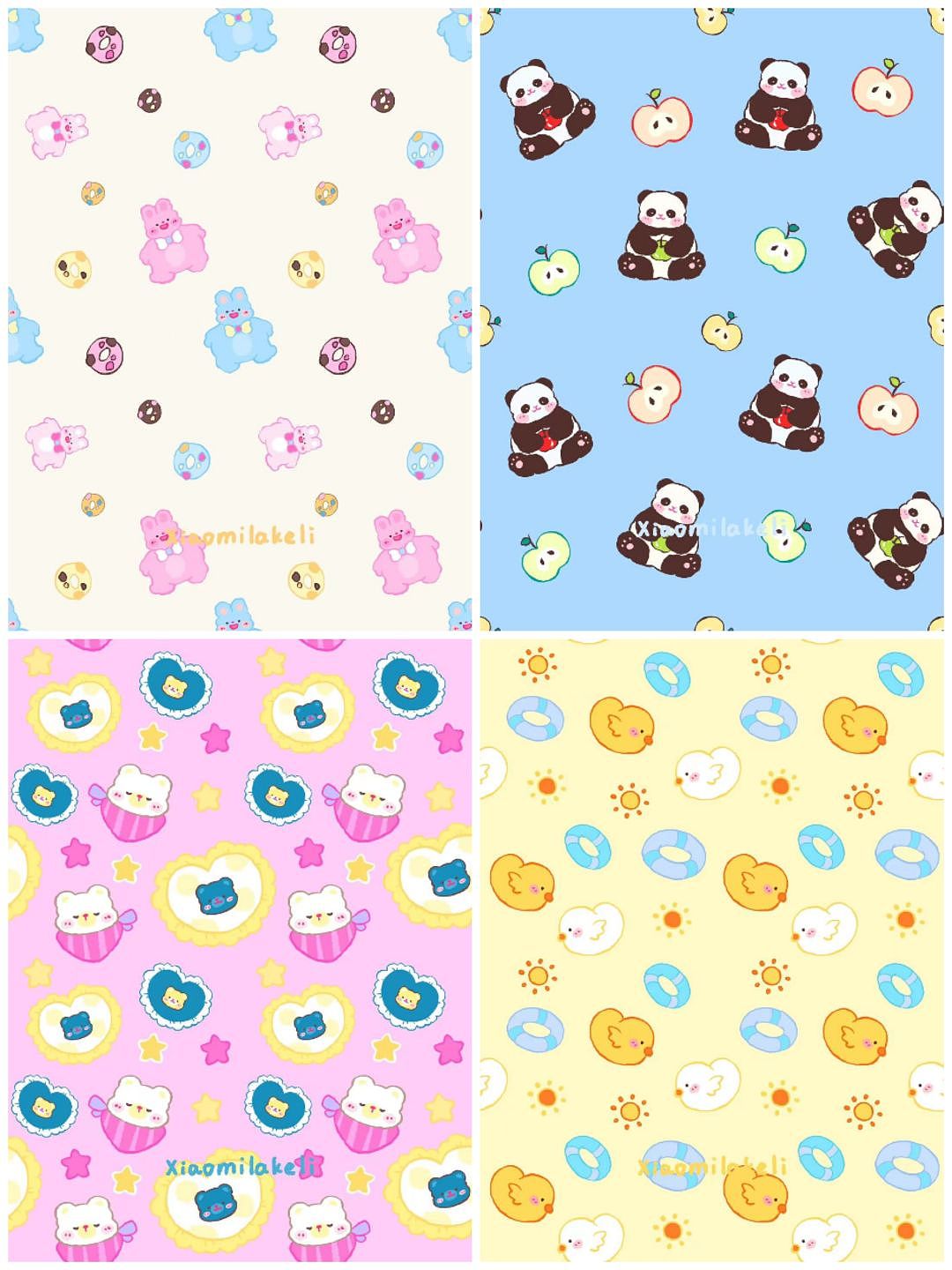 最近画的一些小可爱(卡通图案,动物人物,四方连续)