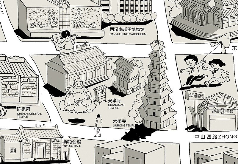 广州创意手绘地图