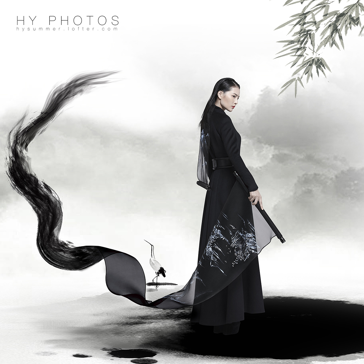 熊英造型服装水墨大片