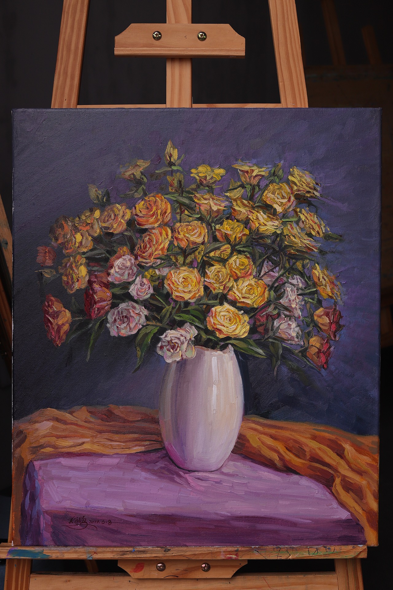 标签油画花卉花卉油画向日葵月季玫瑰作品信息创作时间2021/05/06平面