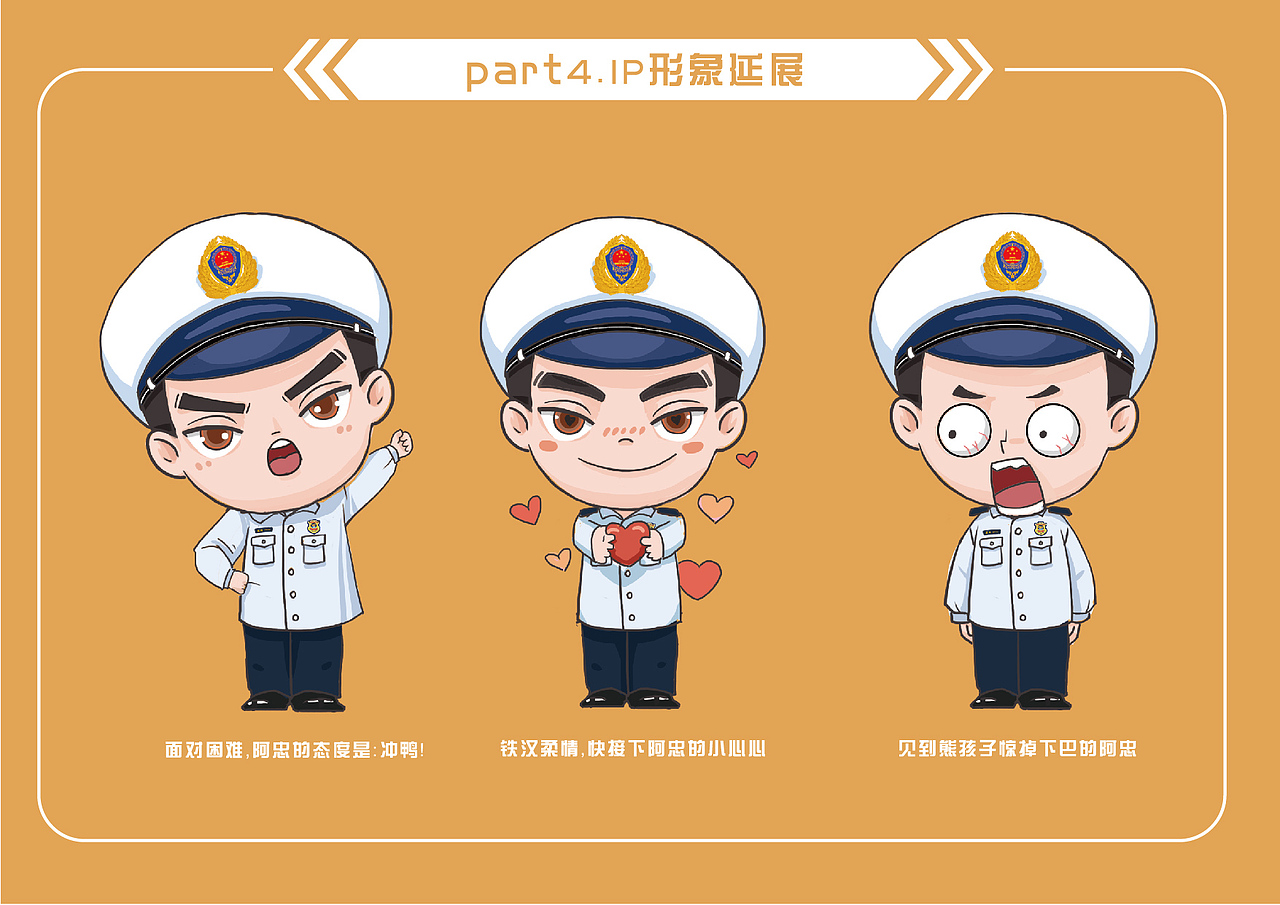 消防人物形象IP设计-阿忠与安安的日常生活