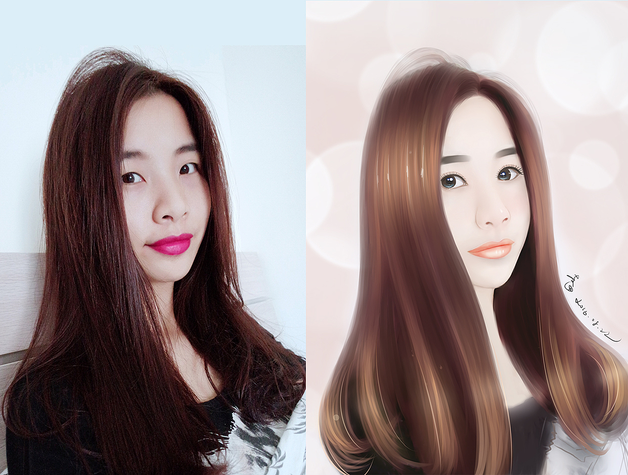 偶尔画，都是朋友的照片（图ZNTcwMTM4NDA=） - 创作习作 - 站酷设计师LLLEI_原创素材 - 站酷ZCOOL