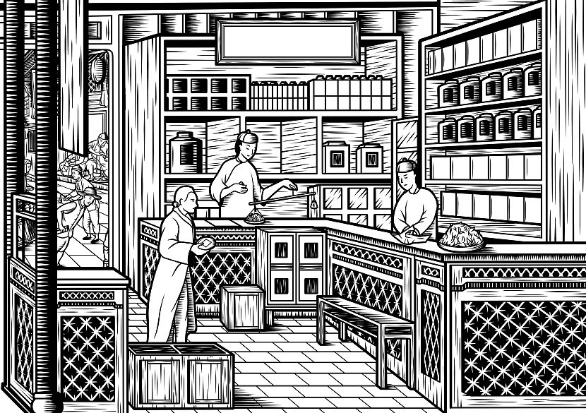 大庭工坊 白茶包装插画设计（图ZMzYyMDAzOTYw） - 商业插画 - 站酷设计师挨牧西西原创素材 - 站酷ZCOOL