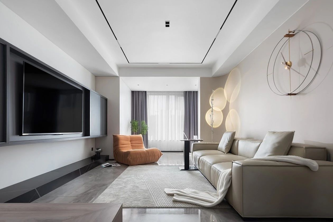 家装案例赏析——现代简约风格公寓,越简单越显大