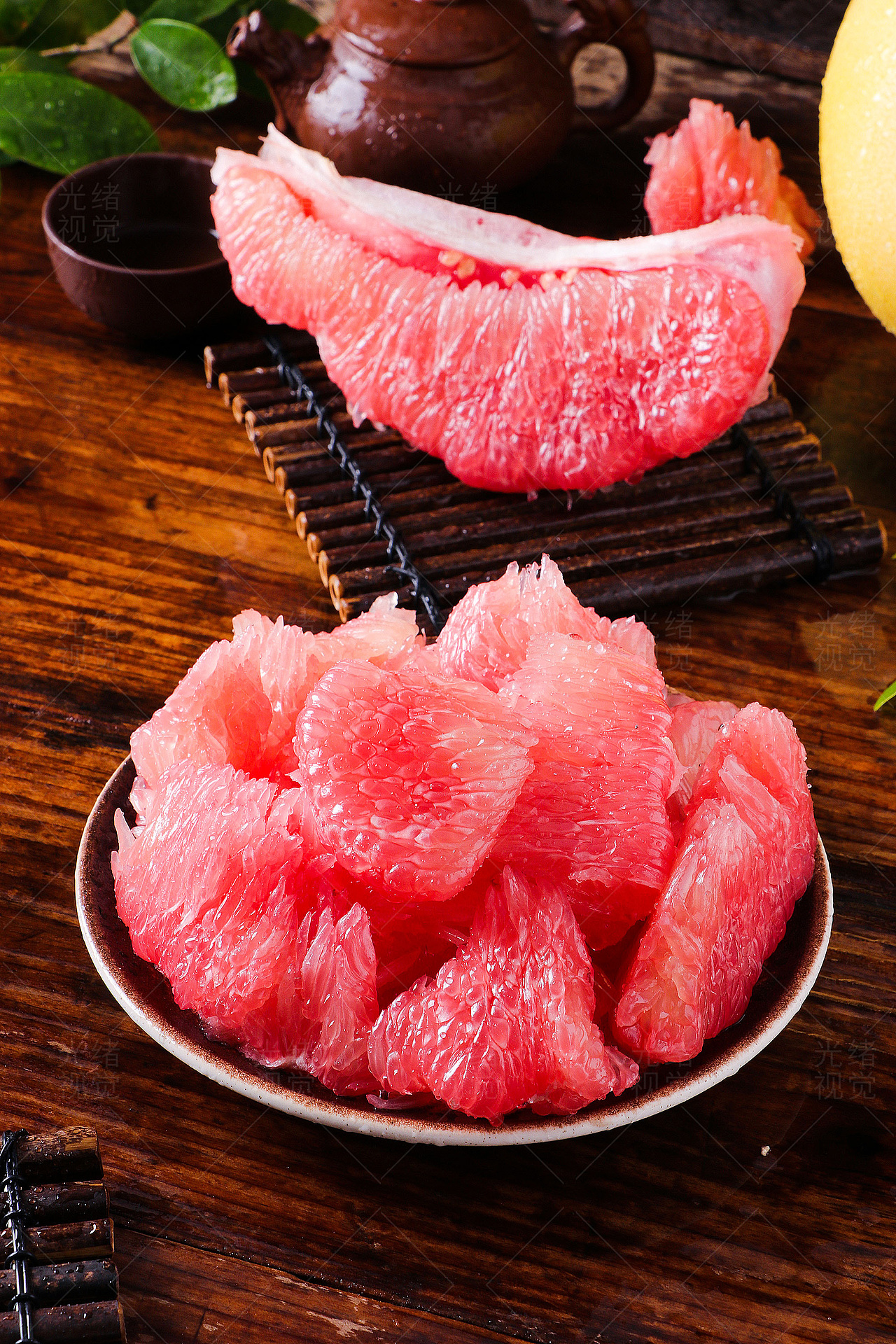 美味新鲜红心三红蜜柚柚子多肉多汁香甜自然美味