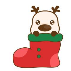 微信表情之大脸鹿圣诞来袭（图ZNjYyMzkyODQ=） - 网络表情 - 站酷设计师麻吉桃桃原创素材 - 站酷ZCOOL