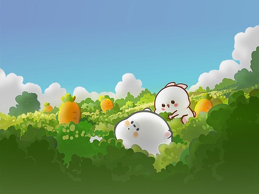 懒熊熊与兔蛮蛮