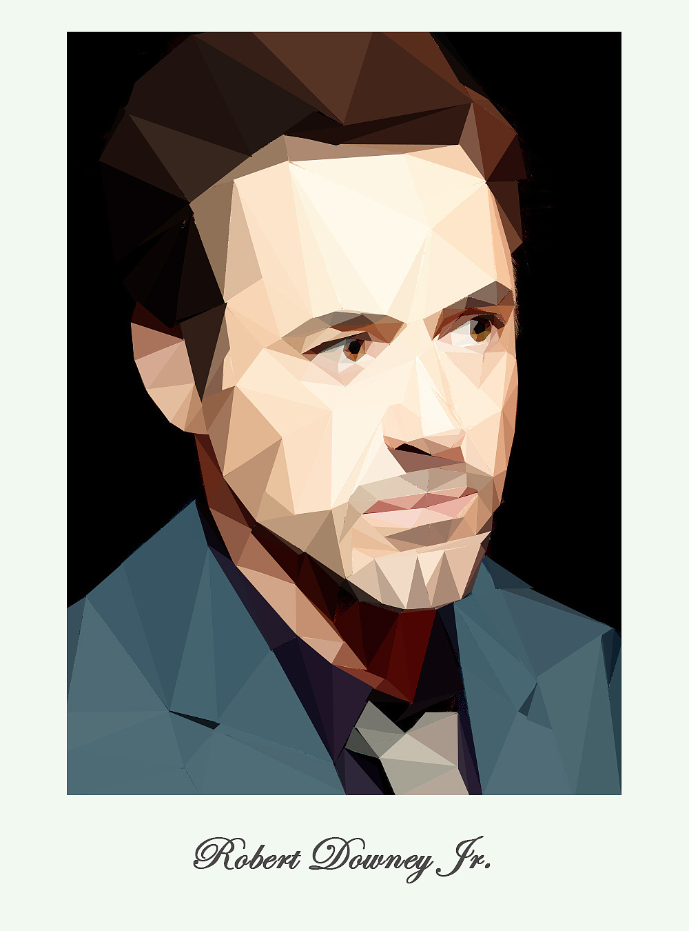 low poly练习 小罗伯特·唐尼