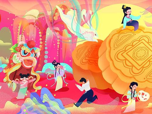 中秋包装--粉色小镇,一起嗨