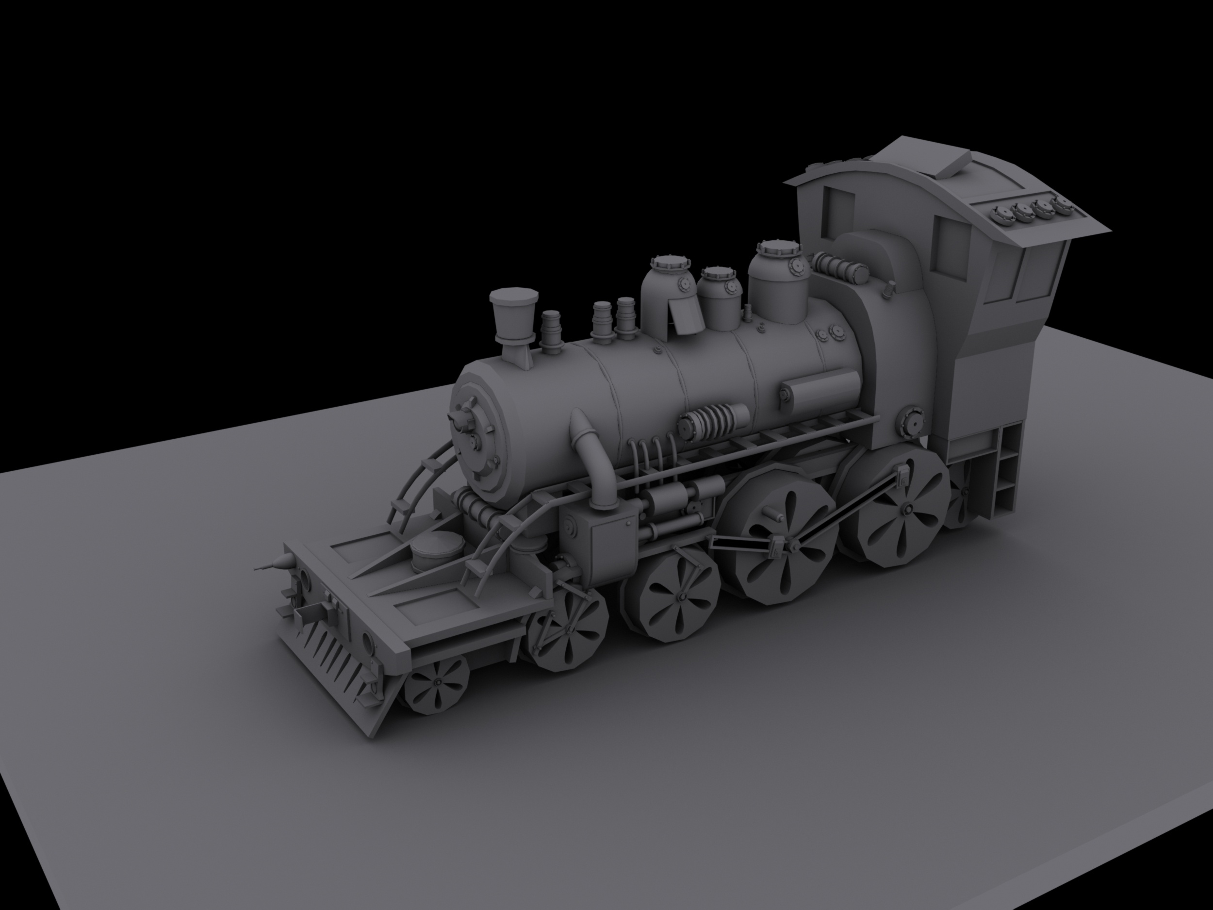 3dmax 老式火车临摹