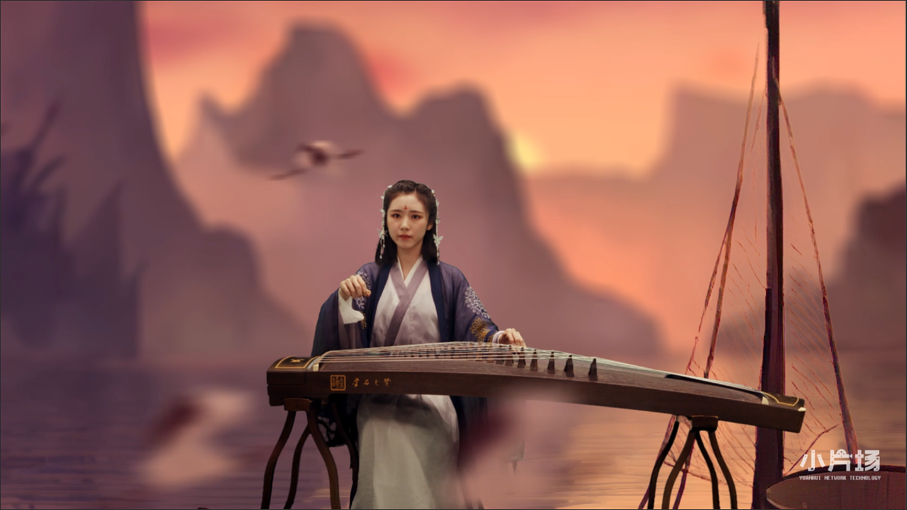 【少儿国学】古筝-渔舟唱晚（图ZMTY3Njc1OTEy） - 短片 - 站酷设计师伊布Eevee原创素材 - 站酷ZCOOL