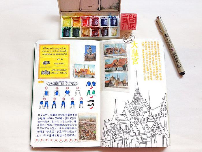 【This is Thailand】泰国手绘游记插画(图ZNDg3NDY3MDQ=) - 商业插画 - 站酷设计师阗真原创素材 - 站酷ZCOOL