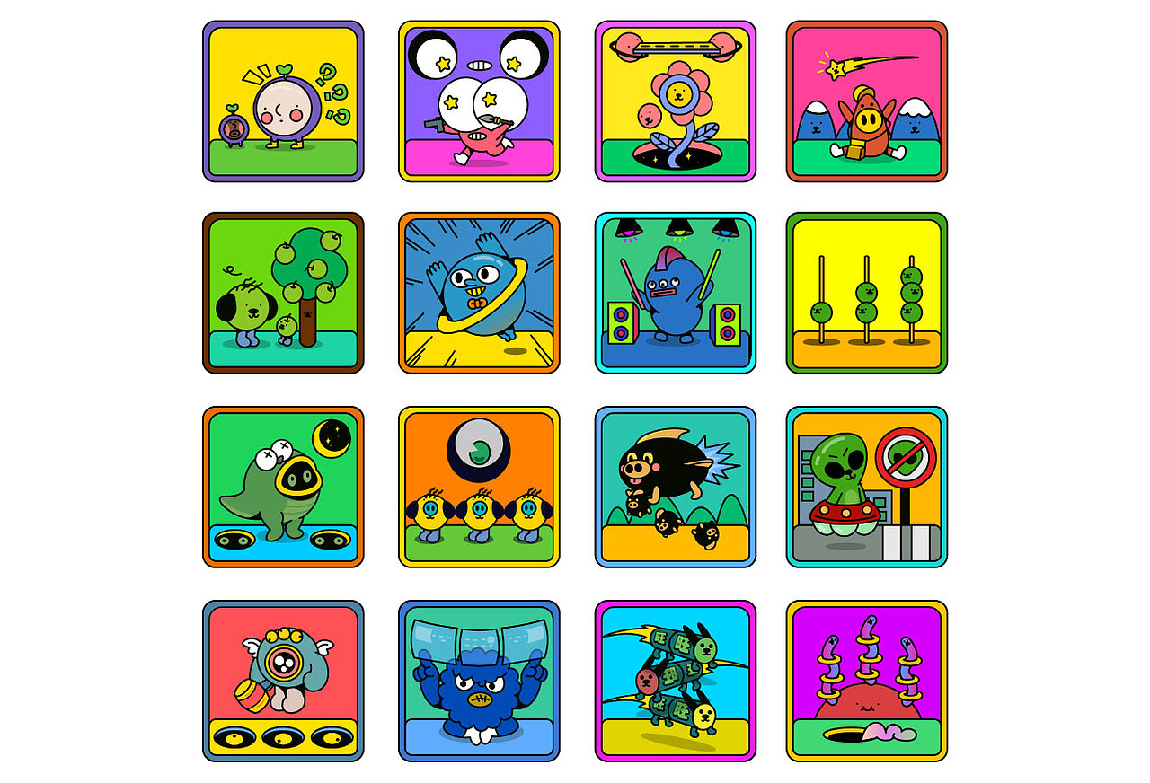 MOJI FAMILY 「不可思议的宇宙」（图ZMTQ2MzgwMzg4） - 商业插画 - 站酷设计师野狗富贵原创素材 - 站酷ZCOOL