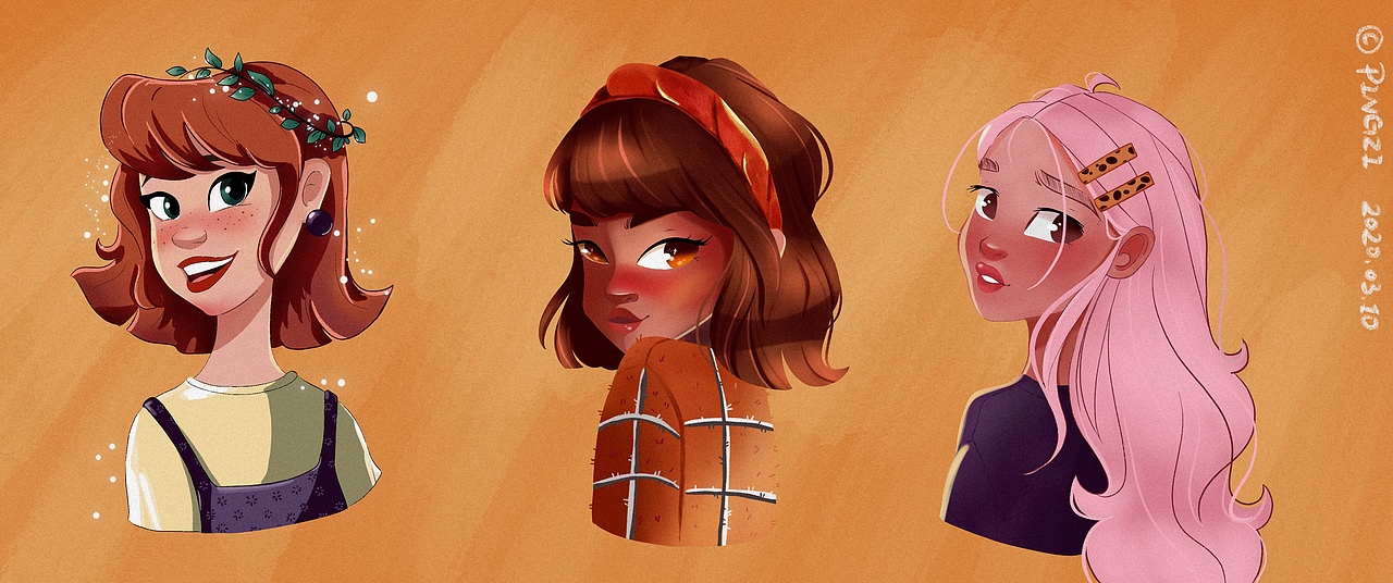 临摹小姐姐（图ZMTk5MzU0MzM2） - 商业插画 - 站酷设计师Z89088881原创素材 - 站酷ZCOOL