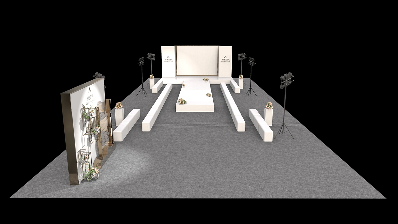 简单走秀t台舞台设计