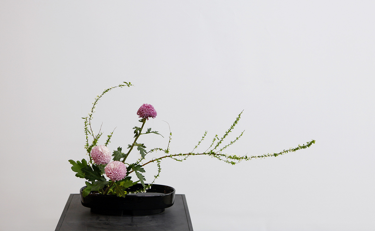 日本小原流花道|手工艺|其他手工艺|z66641346_原创作品-站酷zcool