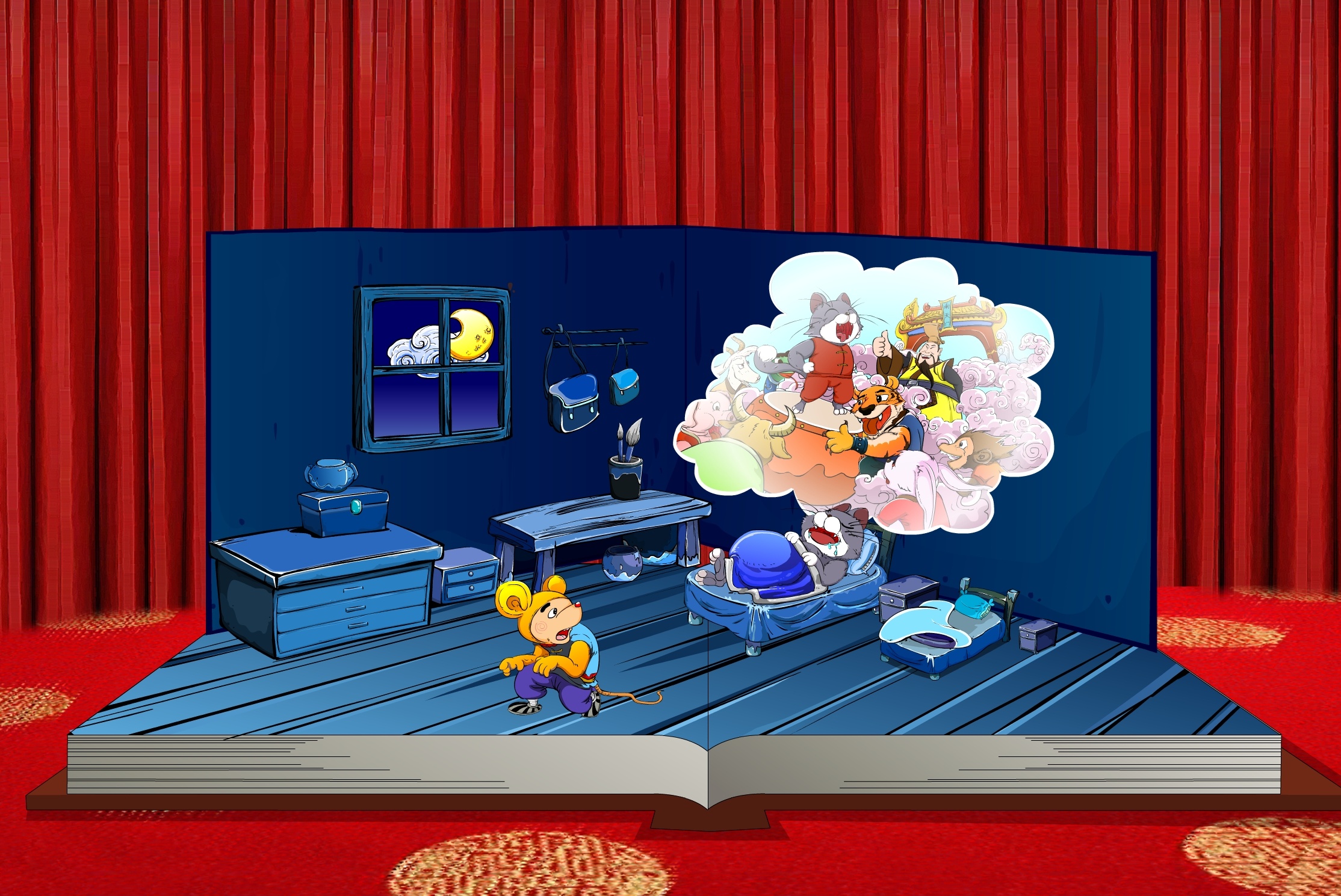 2020年北京卡酷少儿春晚片头美术概念设计