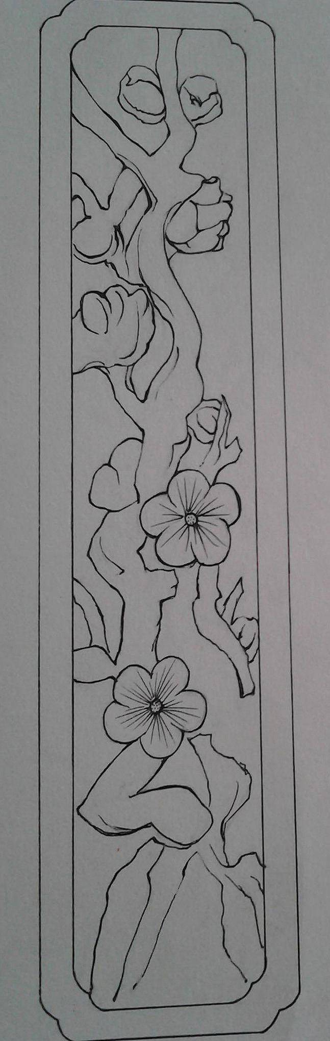 手绘木雕石雕花纹