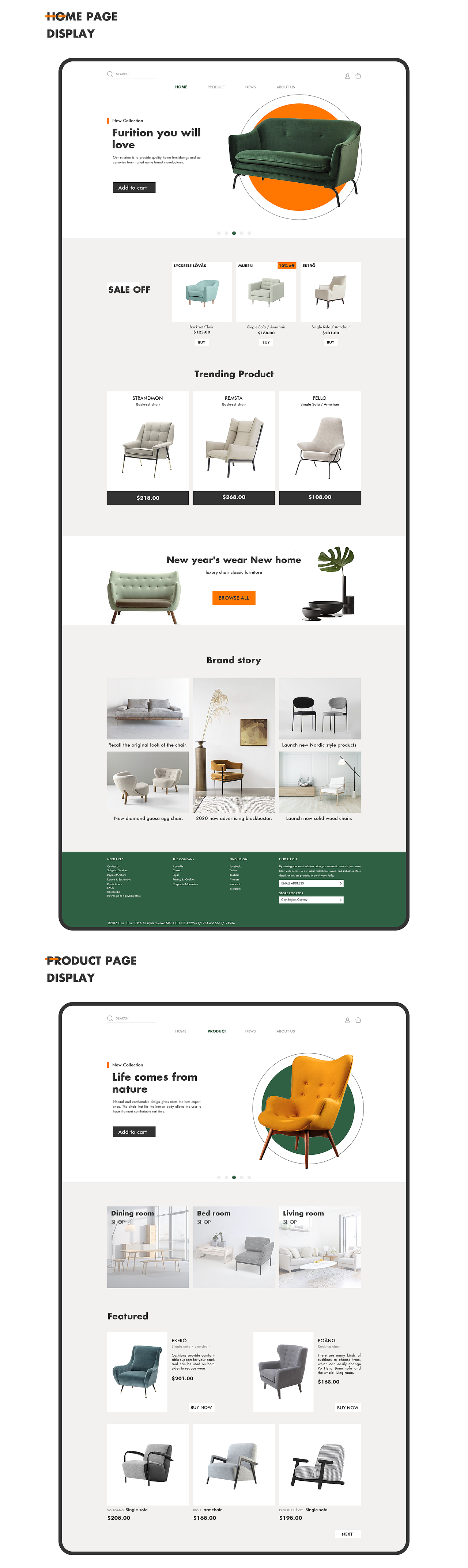 Deer chair | 家具企业网站设计（图ZMjAxNzUzMTQ4） - 企业官网 - 站酷设计师程小白zz原创素材 - 站酷ZCOOL