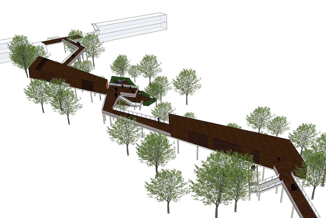 现代景观桥栈桥SU模型下载（图ZMjYyMDU2NzY0） - 景观设计 - 站酷设计师素模网原创素材 - 站酷ZCOOL