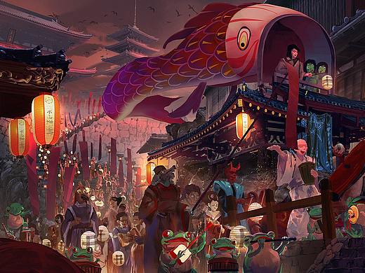 【2P】氛围图-百鬼夜行