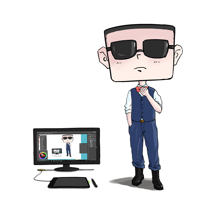 原创作品:方脑壳