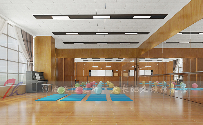 郑州普海外国语学校艺术楼装修设计效果图【8.1号楼1层音乐教室装修效果图】