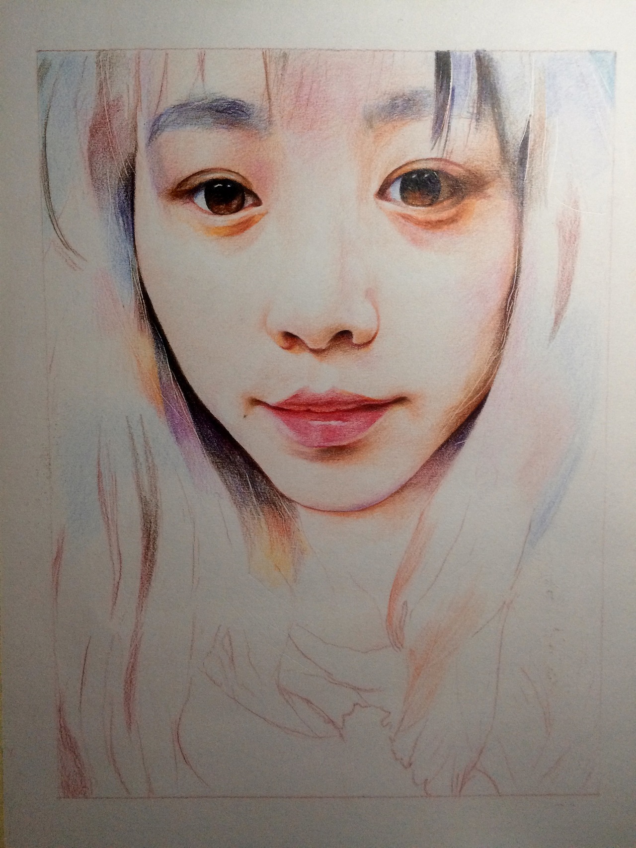 纸本彩铅 肖像定制（图ZNDM0ODcxMjQ=） - 绘画 - 站酷设计师路加水彩原创素材 - 站酷ZCOOL