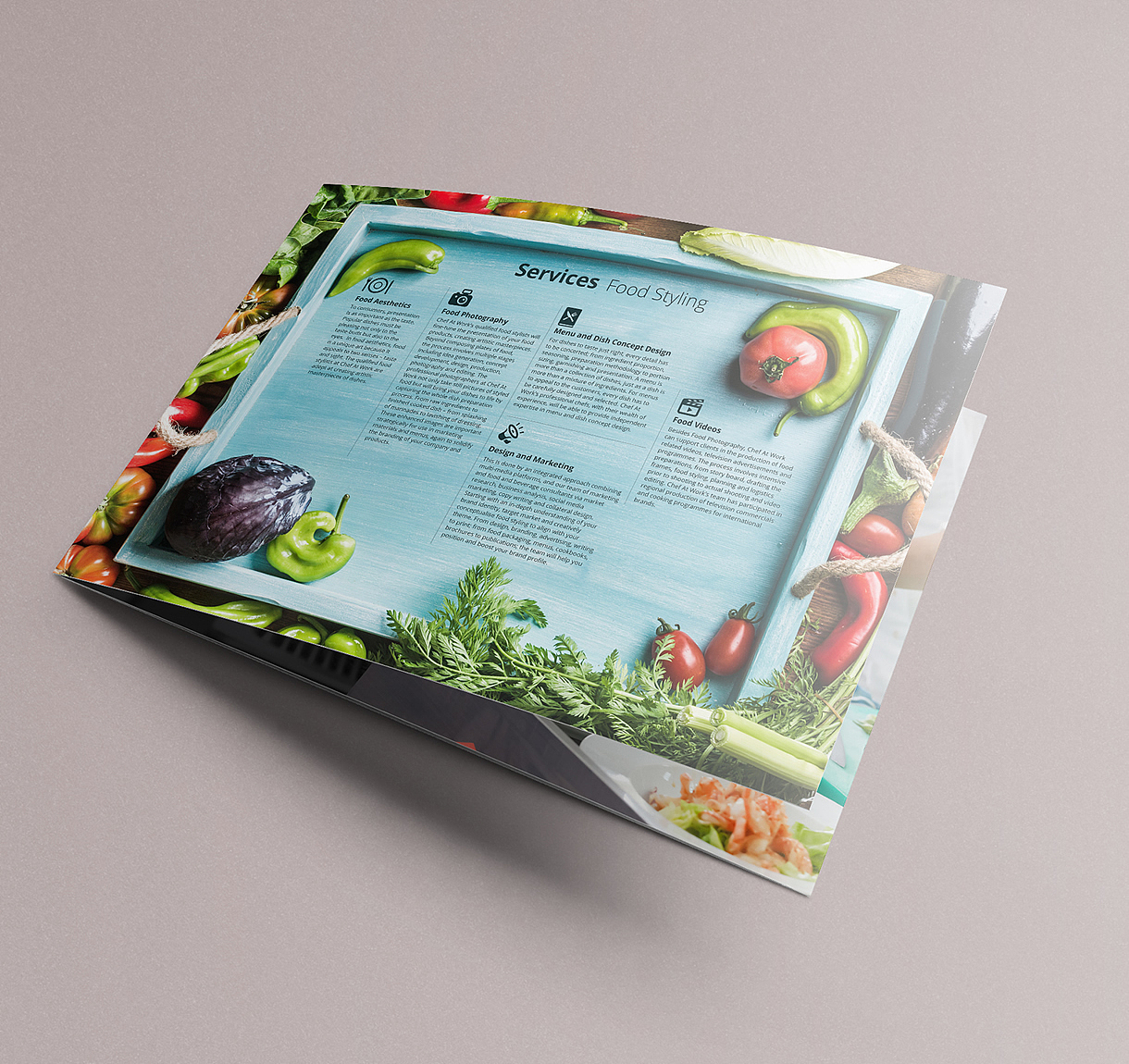 Chefatwork tri-fold brochure landscape（图ZNTc4NDEwMjA=） - 书籍/画册 - 站酷设计师rayzong原创素材 - 站酷ZCOOL